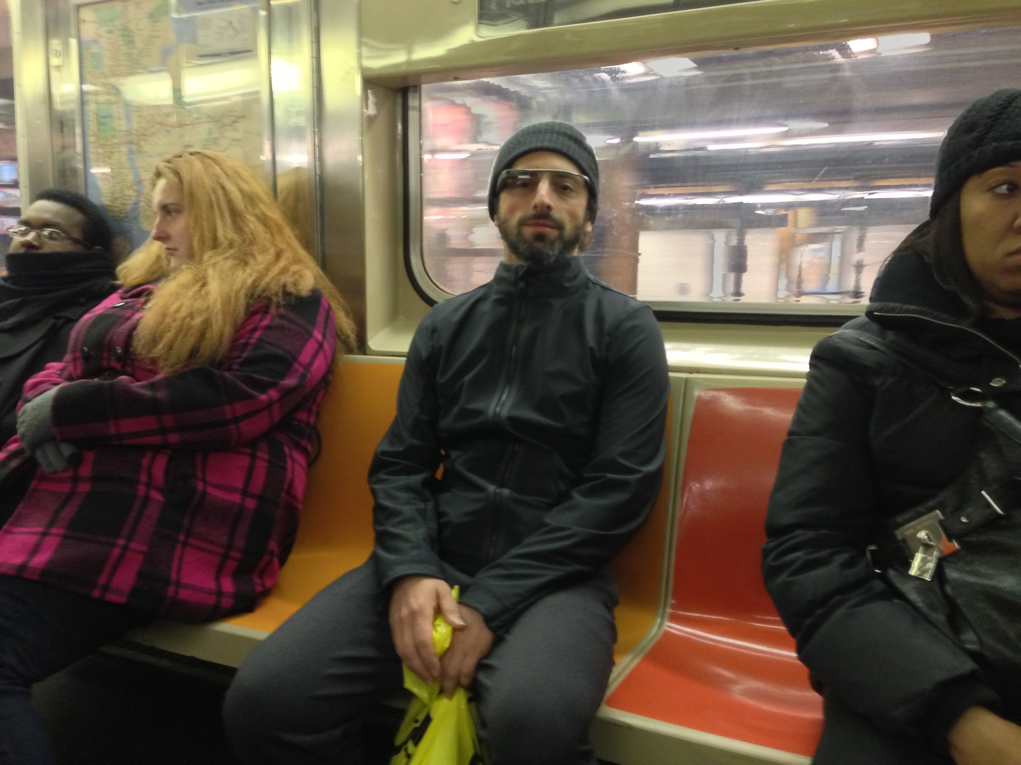 Sergey Brin on the 3 Train